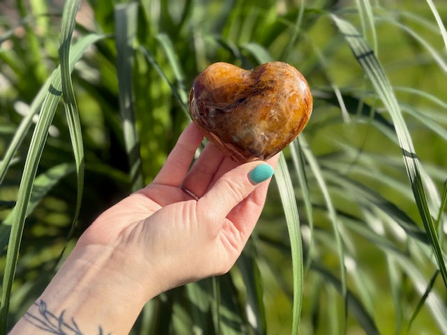 Limoniet kwarts hart