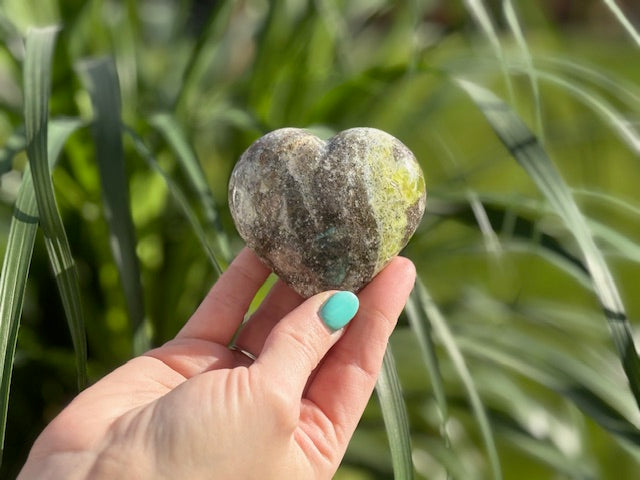 Groene opaal hart