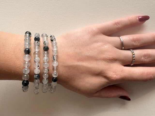 Toermalijnkwarts kogelarmband 6 mm