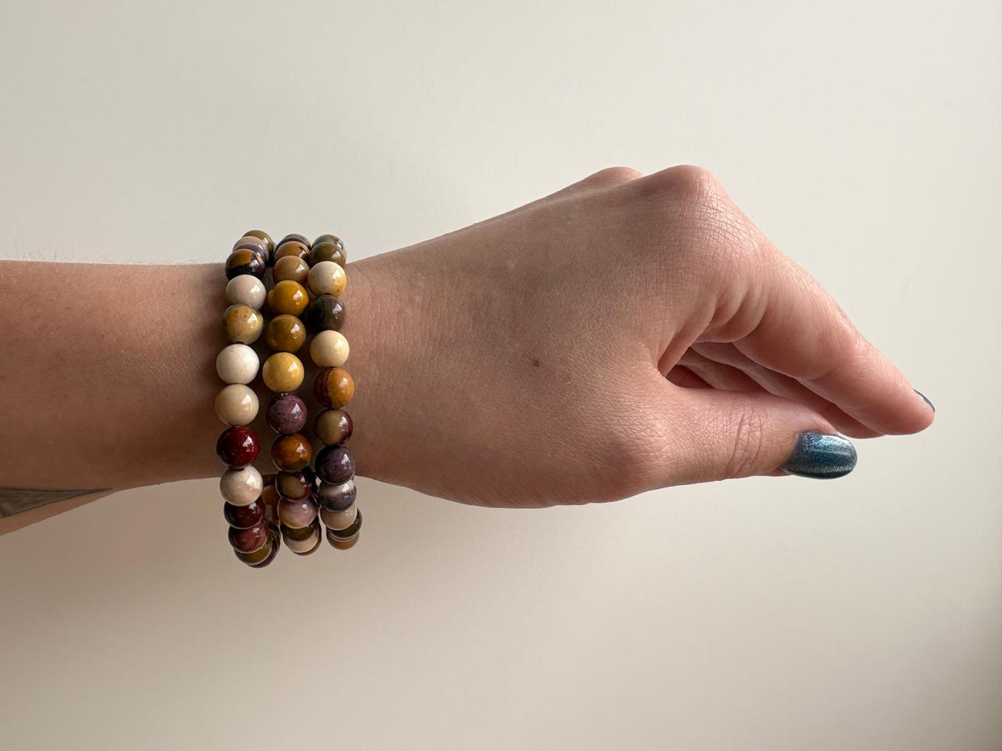 Mokaiet kogelarmband 6 mm
