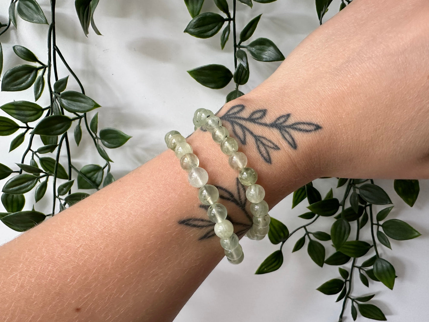 Kogelarmband Prehniet 8mm