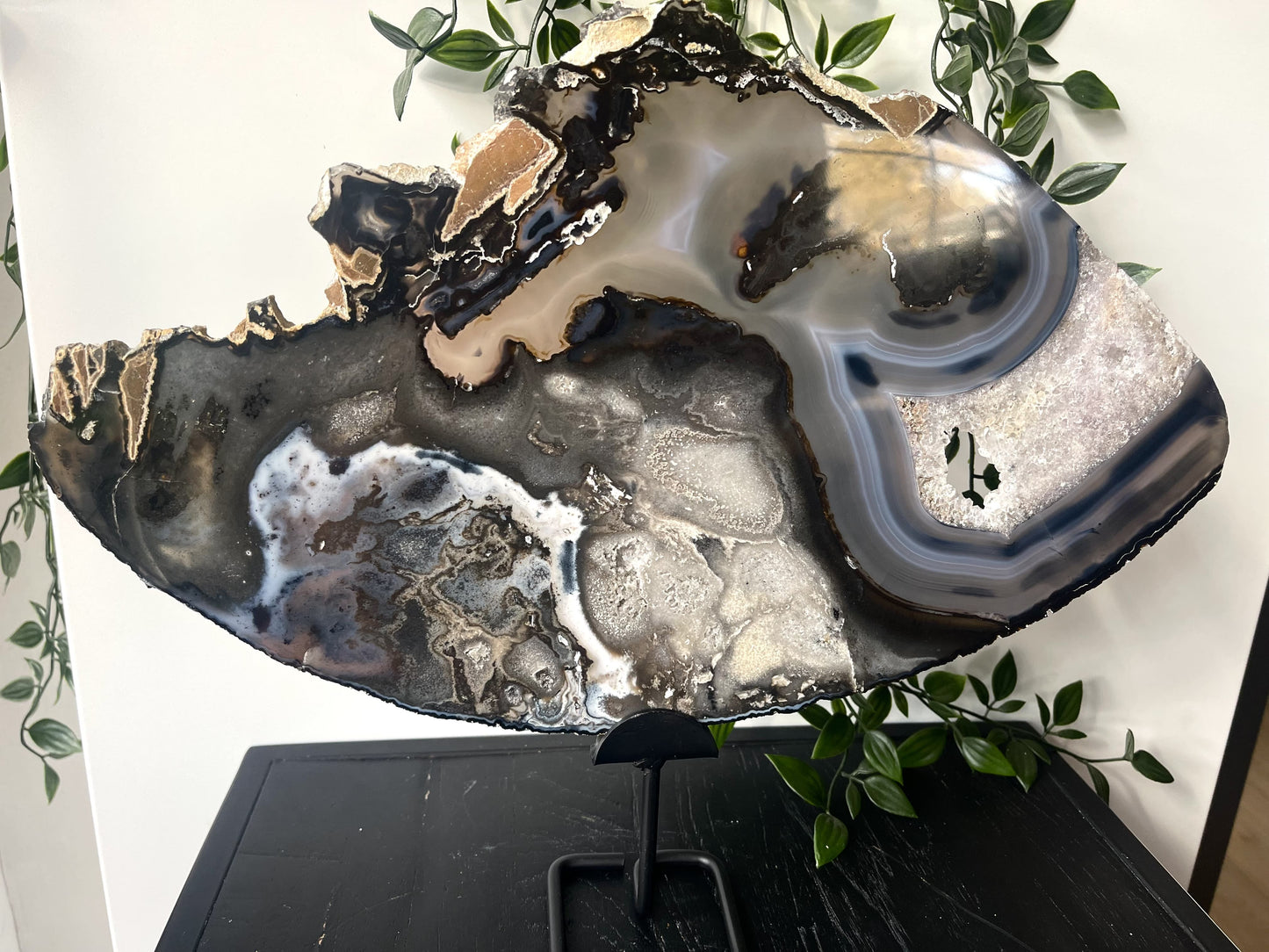 Agaat schijf XL + standaard