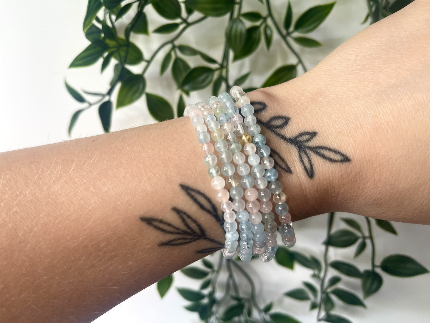 Morganiet kogelarmbanden 4mm