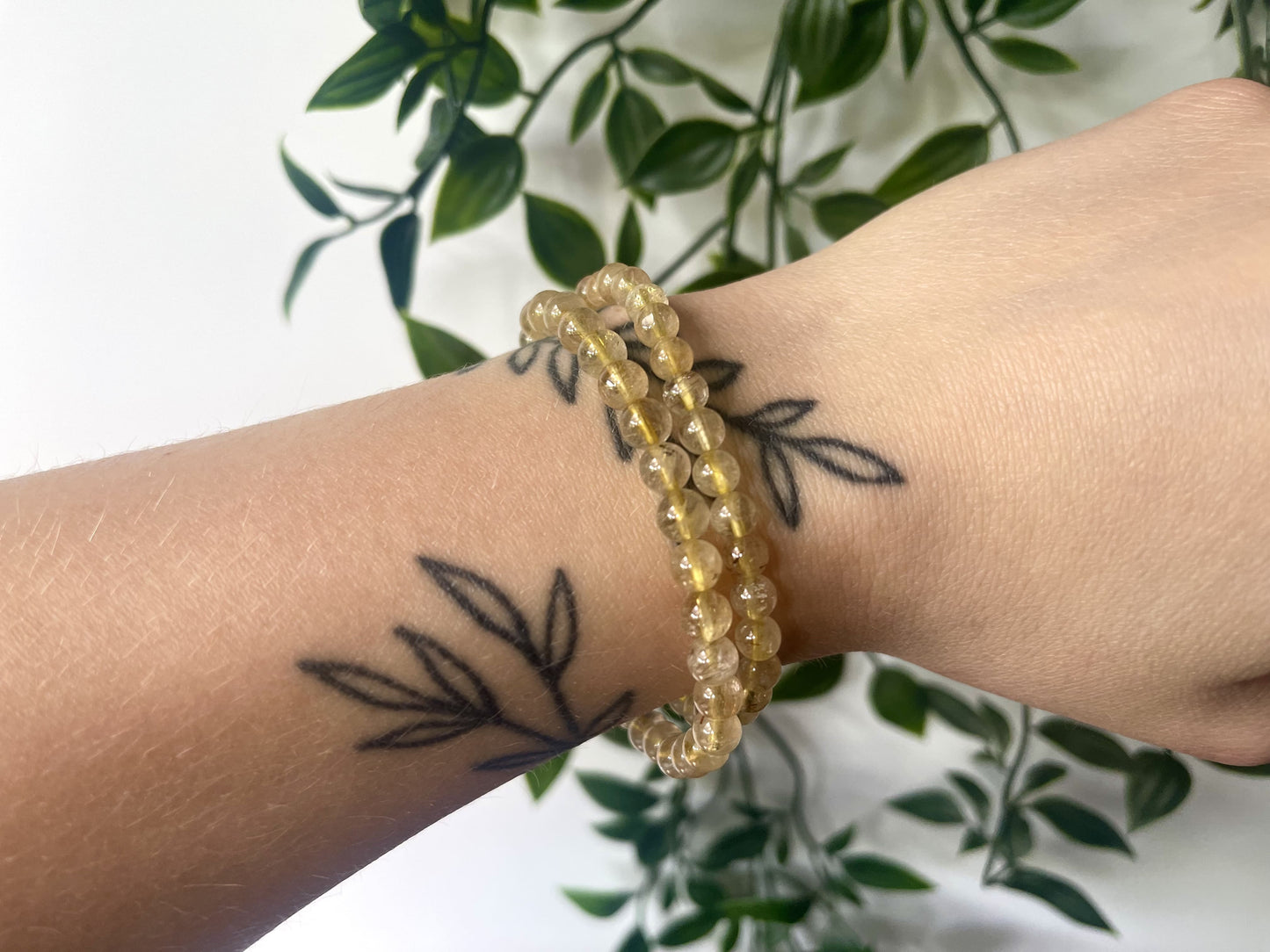 Rutielkwarts kogelarmband 6mm