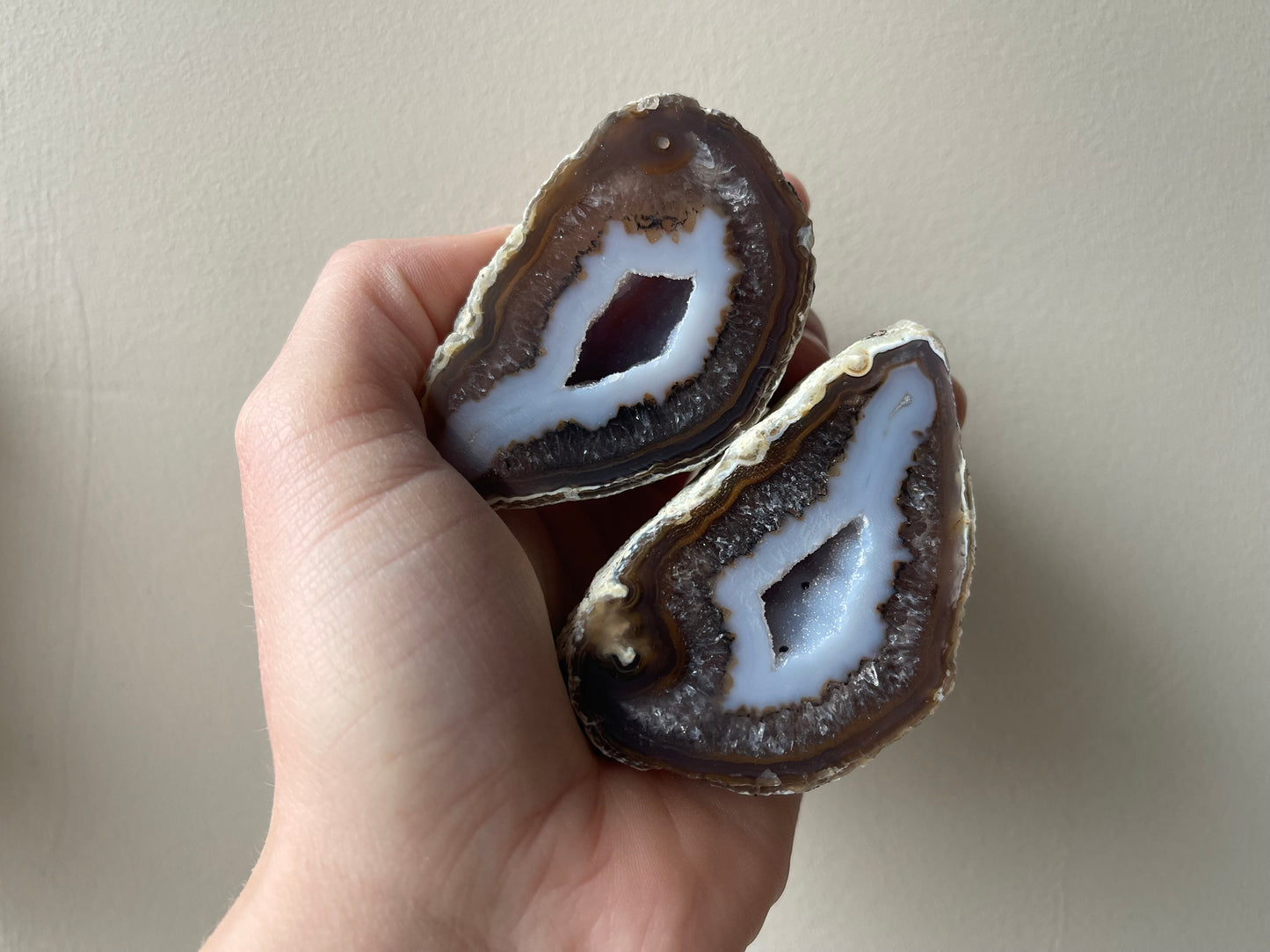 Agaat Geode paren extra kwaliteit