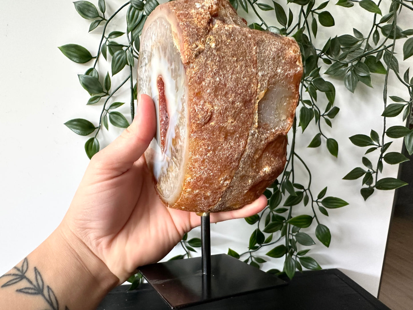 Druzy Agaat op standaard XL