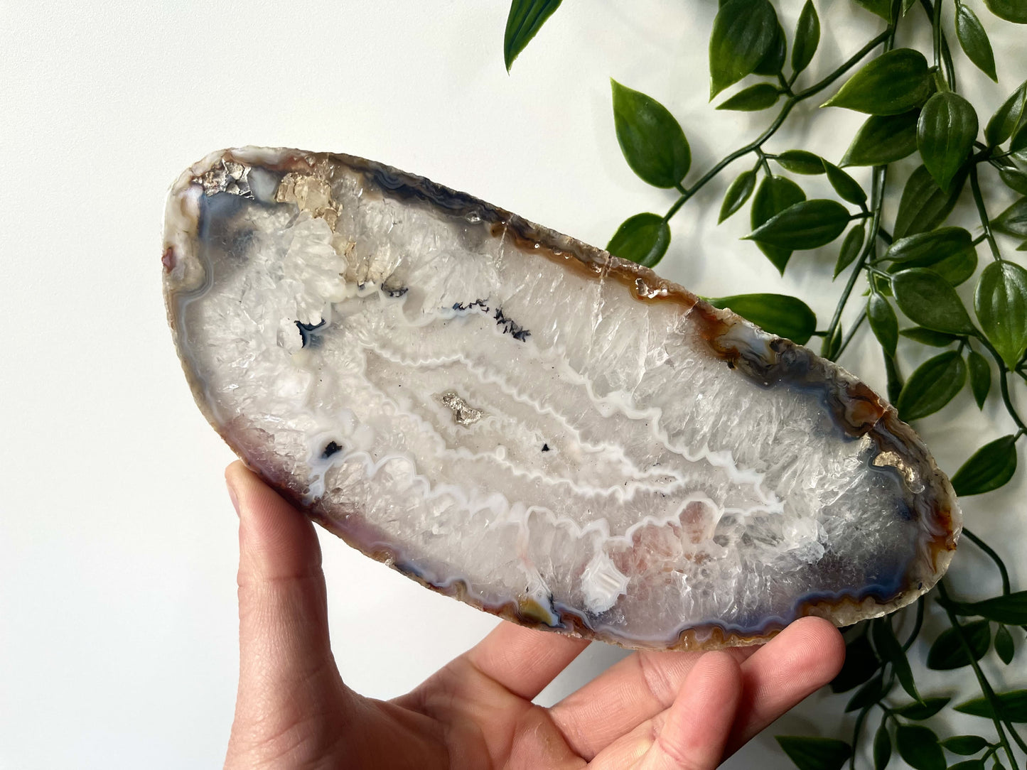 Agaat schijf L + standaard