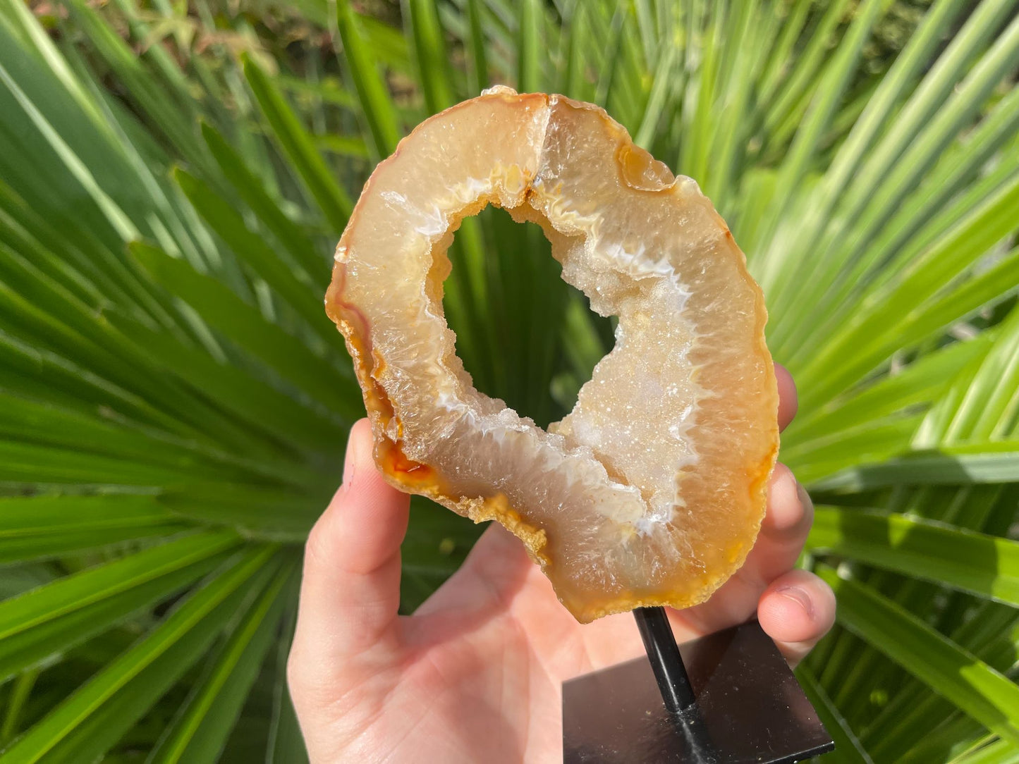 Agaat portaal op standaard (paar)