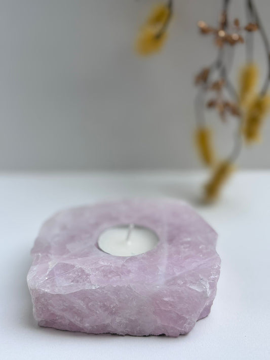 Rozenkwarts waxinelichthouder