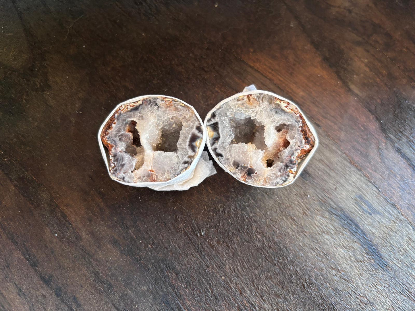 Agaat geode paren maat M