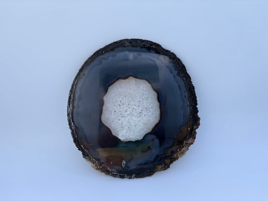 Agaat schijf blauw