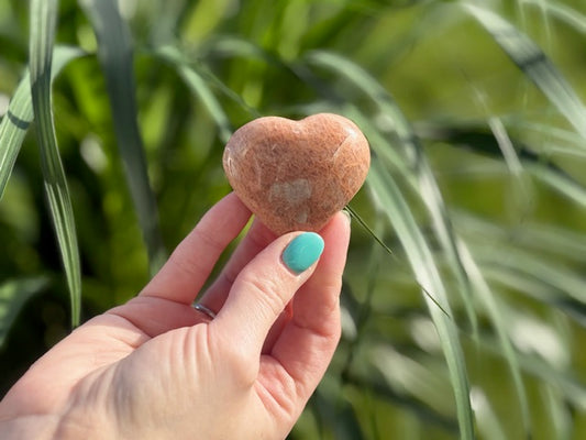 Maansteen hart perzik