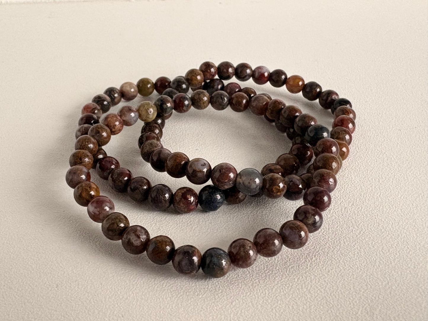 Pietersiet kogelarmband 6 mm kralen