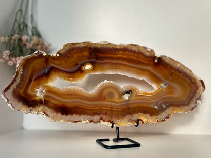 Agaatschijf inclusief standaard