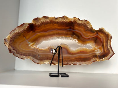 Agaatschijf inclusief standaard