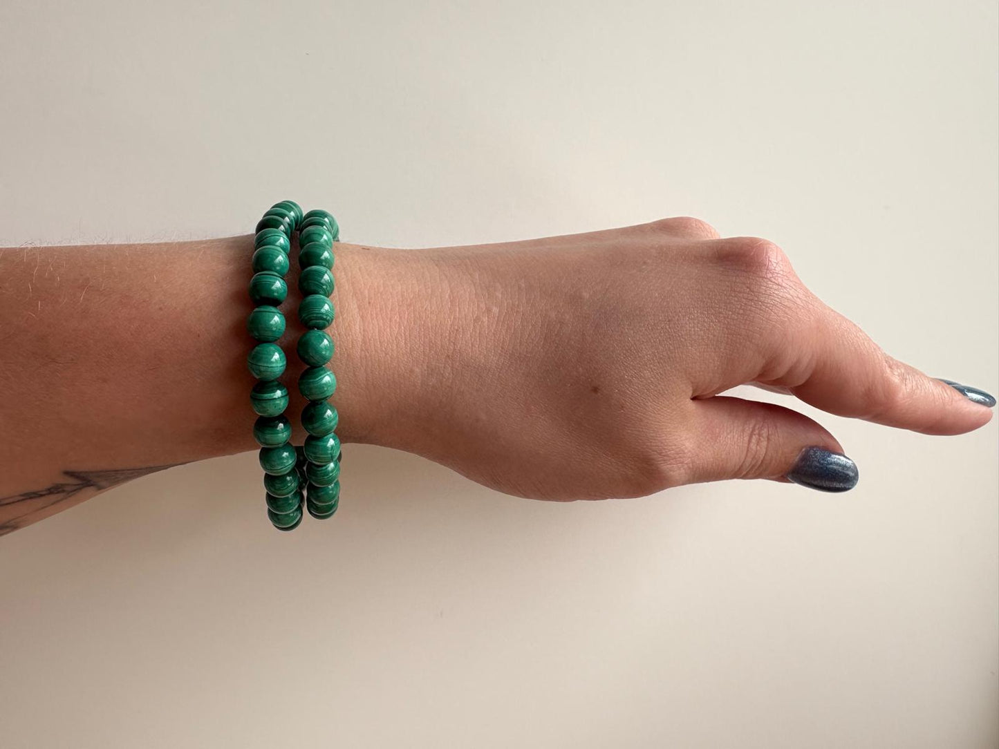 Malachiet kogelarmband 6 mm