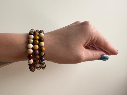 Mokaiet kogelarmband 6 mm