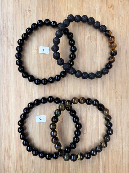 Vaderdag actie: set van 2 herenarmbanden (21 cm)