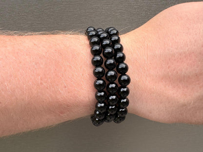 Onyx herenarmband 8 mm