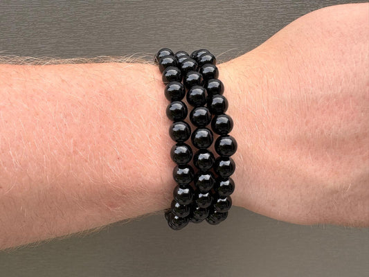 Onyx herenarmband 8 mm