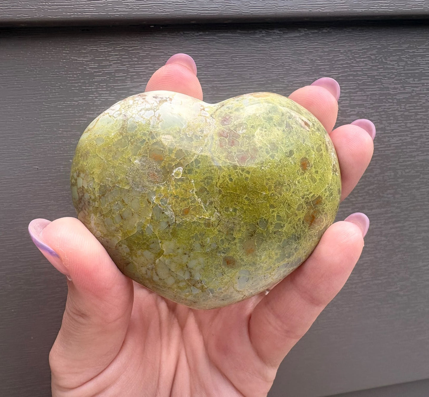 Groene opaal hart