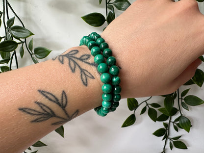 Kogelarmband Malachiet 8mm