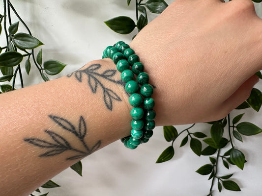 Kogelarmband Malachiet 8mm