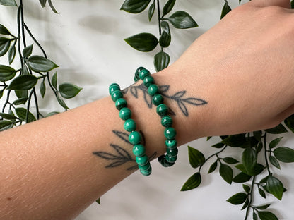 Kogelarmband Malachiet 8mm