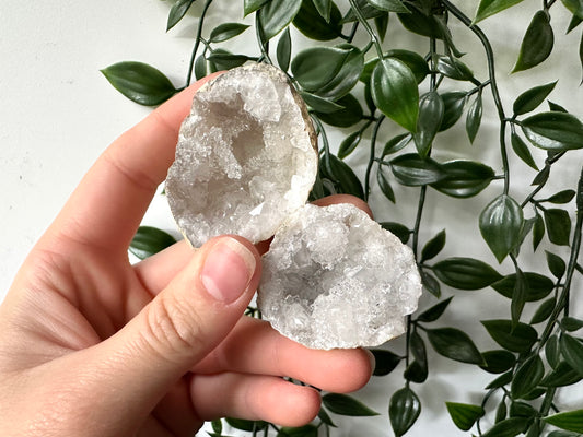 Kwarts geode paar S