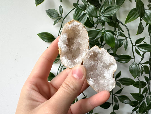 Kwarts geode paar S