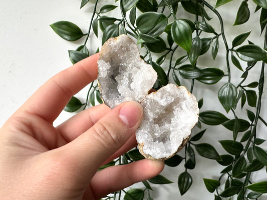 Kwarts geode paar S