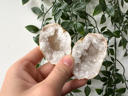 Kwarts geode paar S