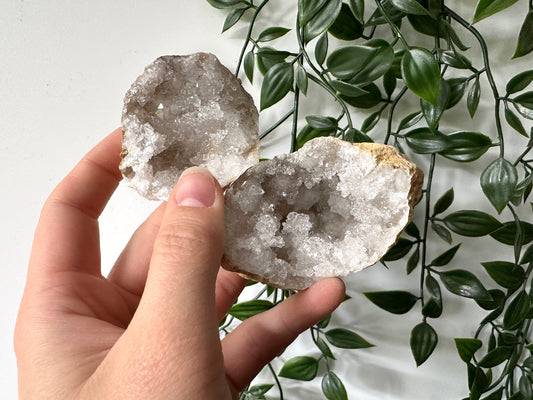 Kwarts geode paar M