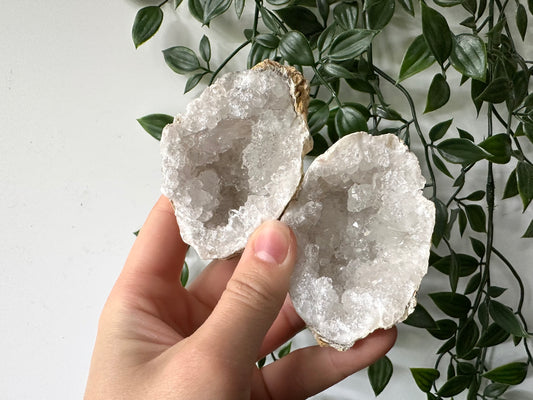 Kwarts geode paar M