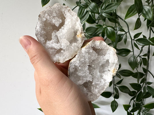 Kwarts geode paar M