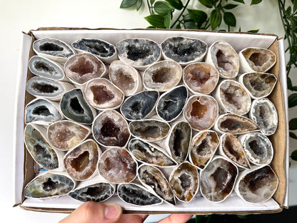 Agaat geode setje