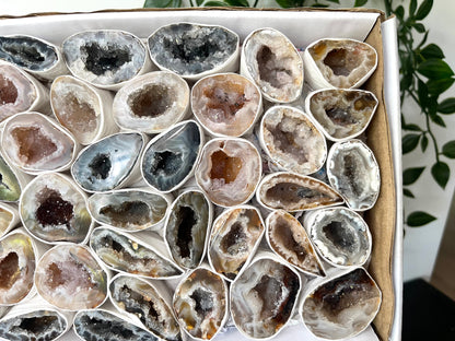 Agaat geode setje