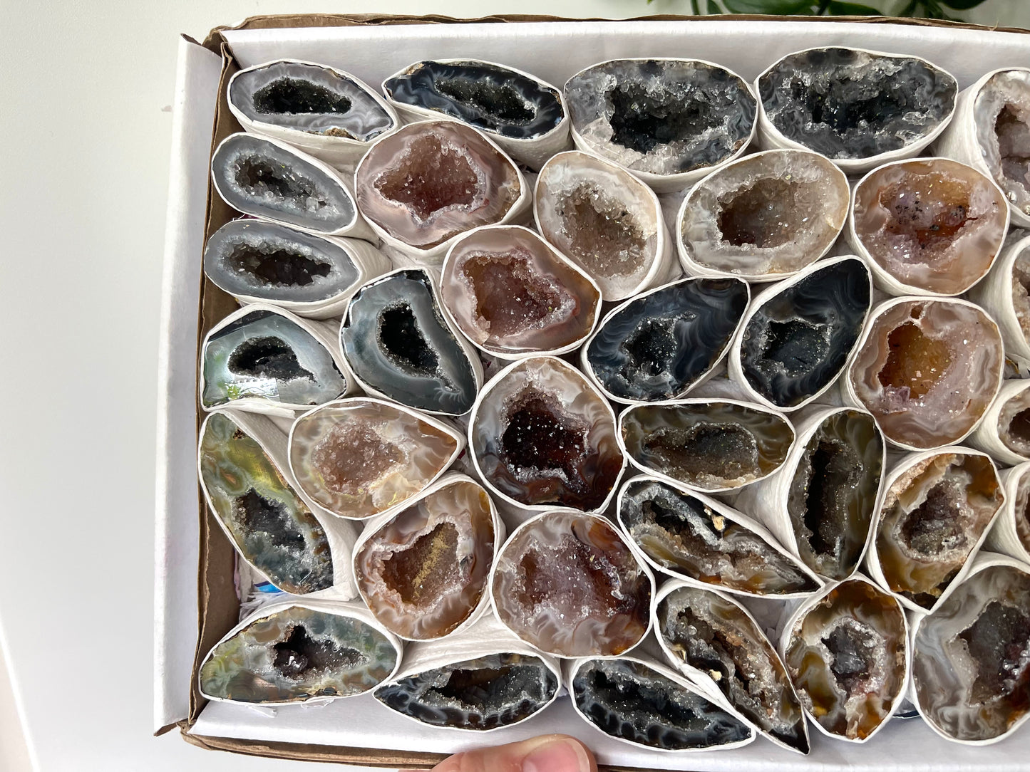 Agaat geode setje