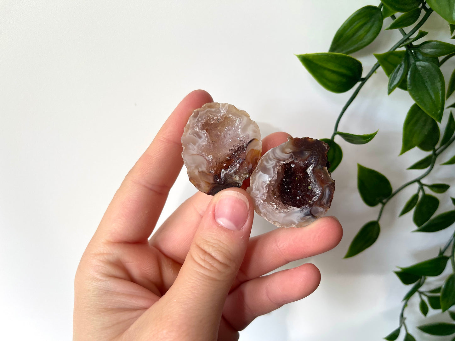 Agaat geode setje