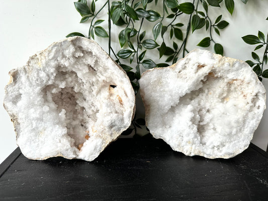 Kwarts geode paar XL