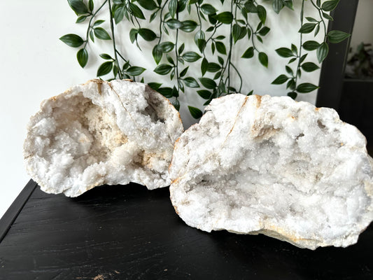Kwarts geode paar XL