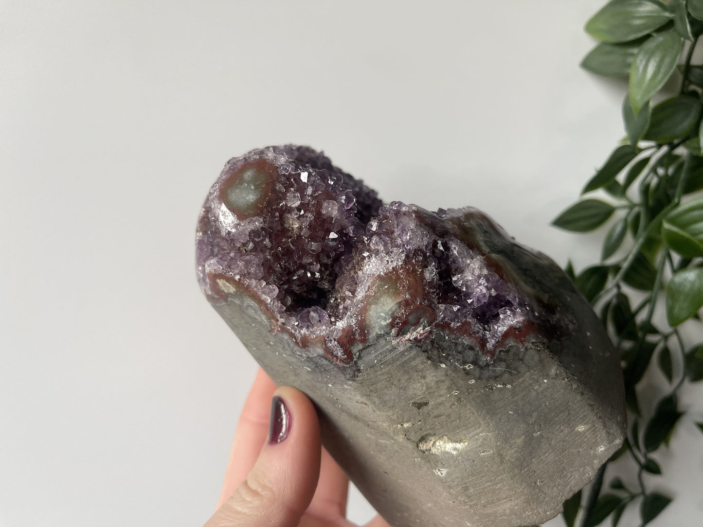 Roze Druzy Amethist sculptuur