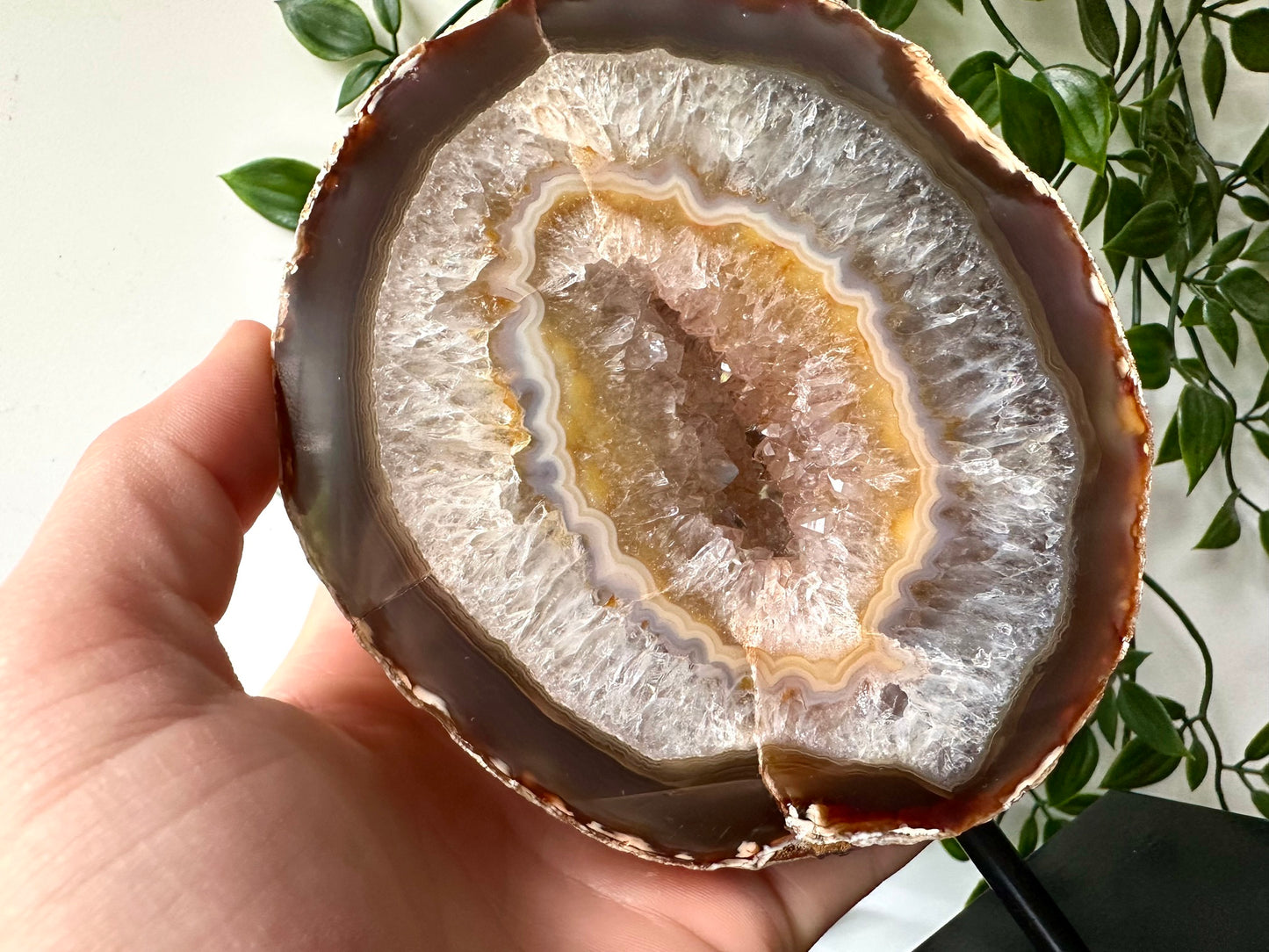 Druzy Agaat op standaard XL