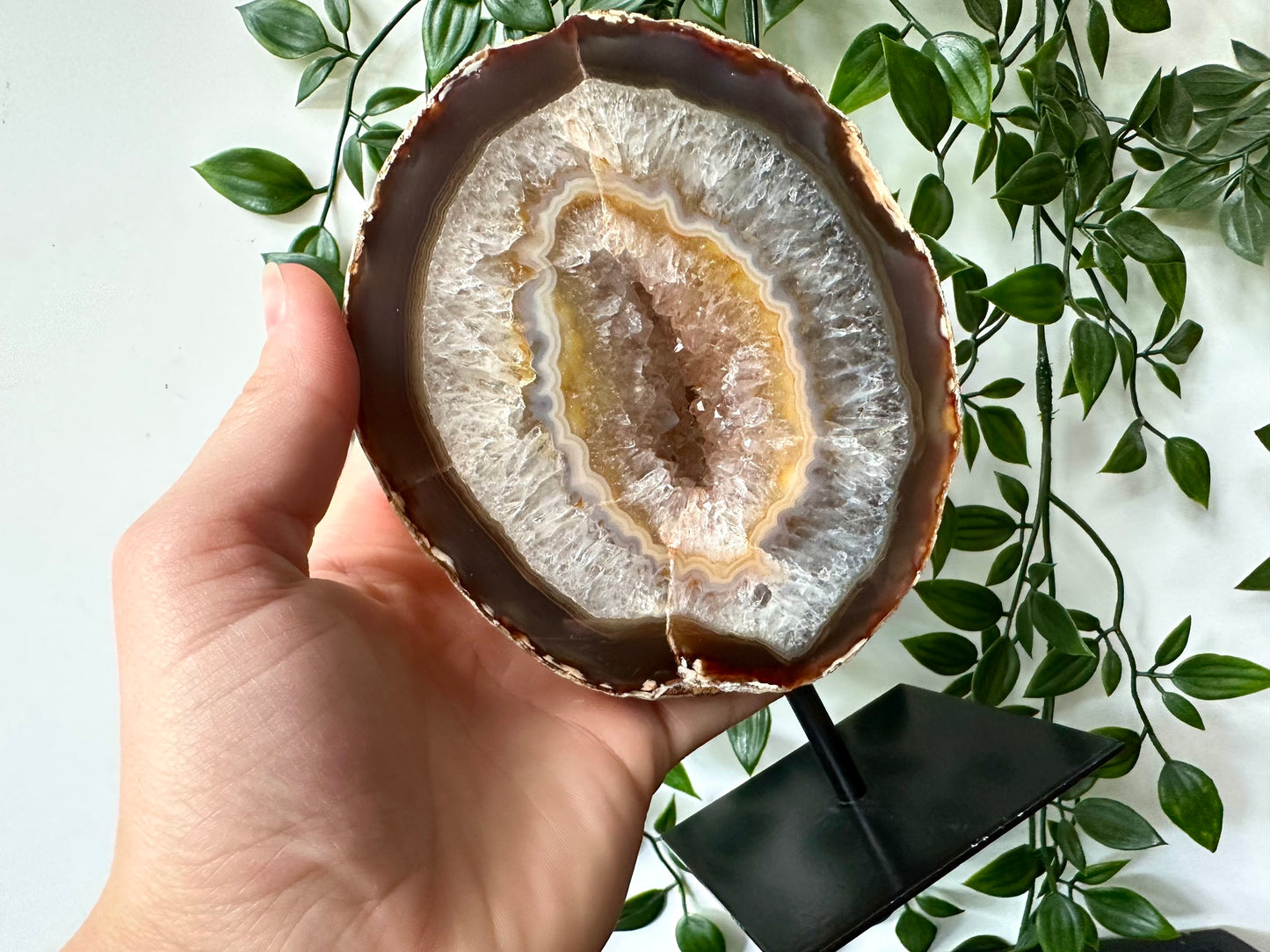 Druzy Agaat op standaard XL