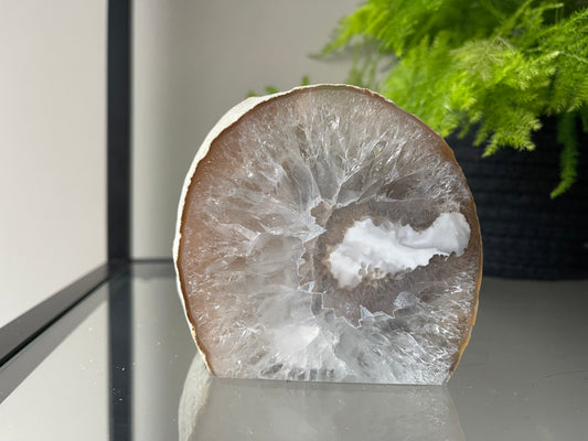 Waxinelichthouder van agaat