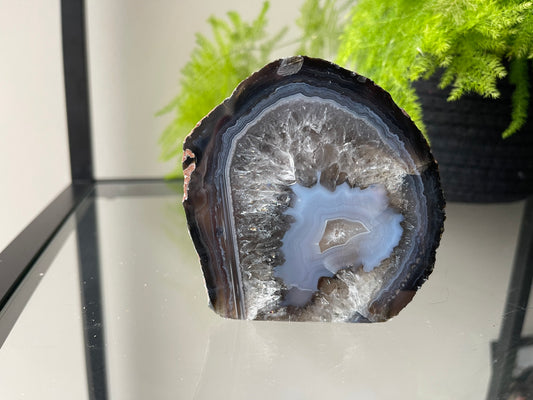 Waxinelichthouder van agaat