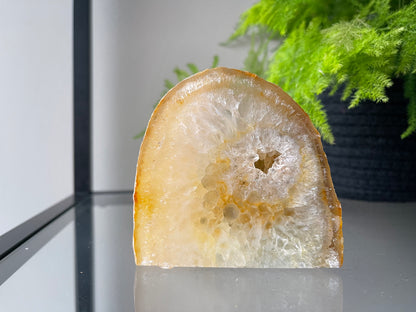 Waxinelichthouder van agaat