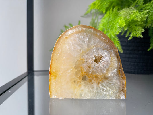 Waxinelichthouder van agaat