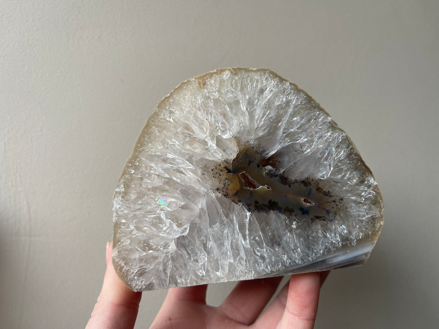 Waxinelichthouder van agaat