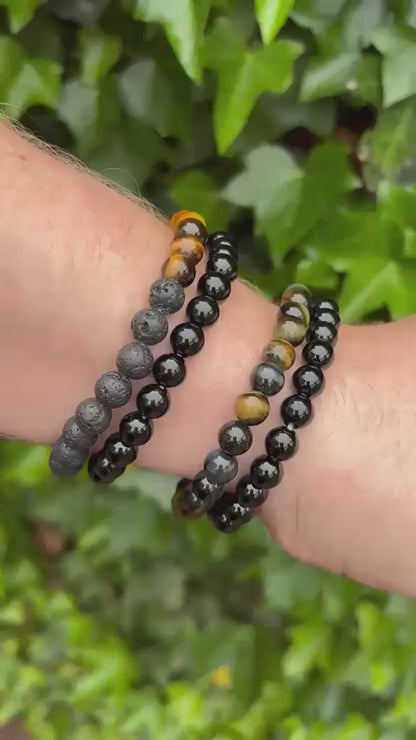 Vaderdag actie: set van 2 herenarmbanden (21 cm)